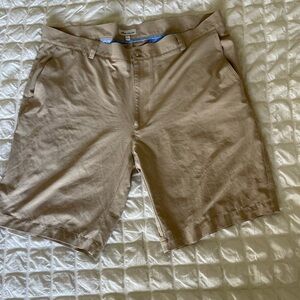Peter Millar Tan Flat Front Shorts